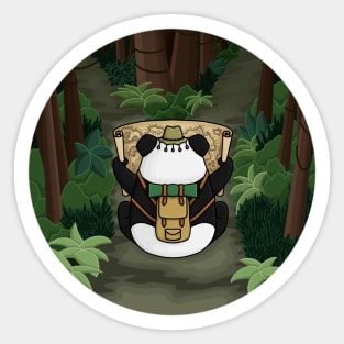 Panda Adventuring in the Jungle Sticker